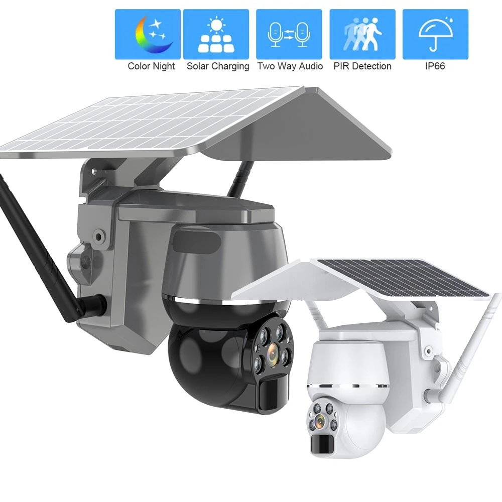 Outdoor WiFi/4G Sicherheitsschutz Überwachung CCTV 360 PTZ Smart Battery Solarbetriebene IP-Kamera