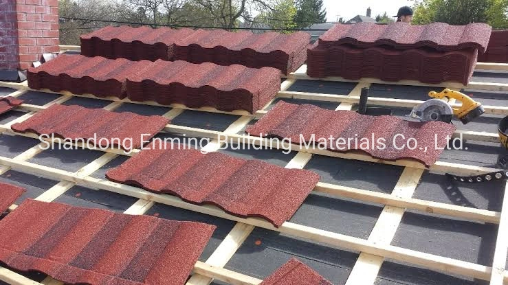 Cheap Building Roofing Materials Roman Type Stone Coated Metal Roof Tiles Color Steel Roof Tile