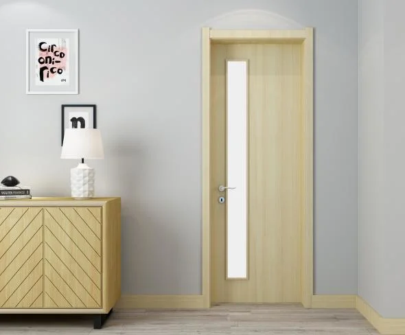 Water Absorption Expansion Rate 0.3% WPC Wood-Grain Door, Suitable for Many Places