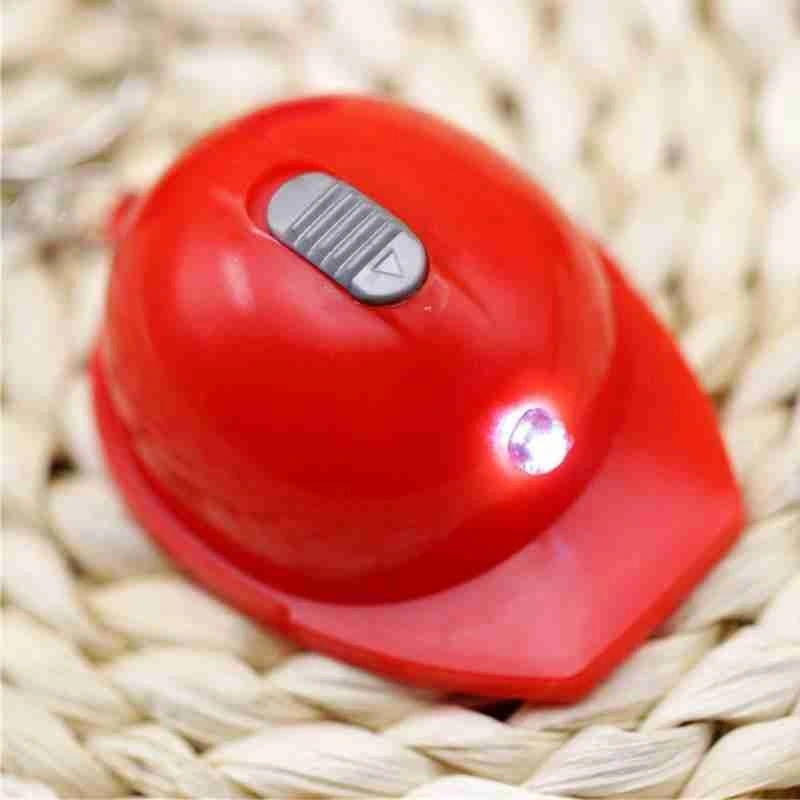 Creative Wholesale/Supplier Portable Simulation Safety Helmet Beer Cap Bottle Opener LED Plastic Opener Keychain