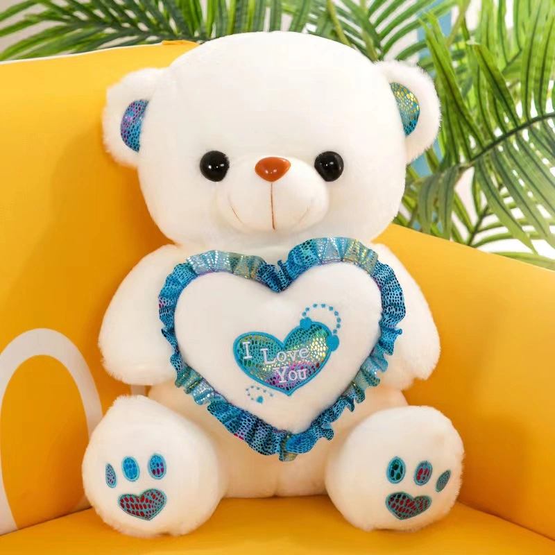 Light up LED Glow in The Dark Teddy Bear Stuffed Plush Toys Wholesale/Supplier Musical Teddy Bear Valentine's Day