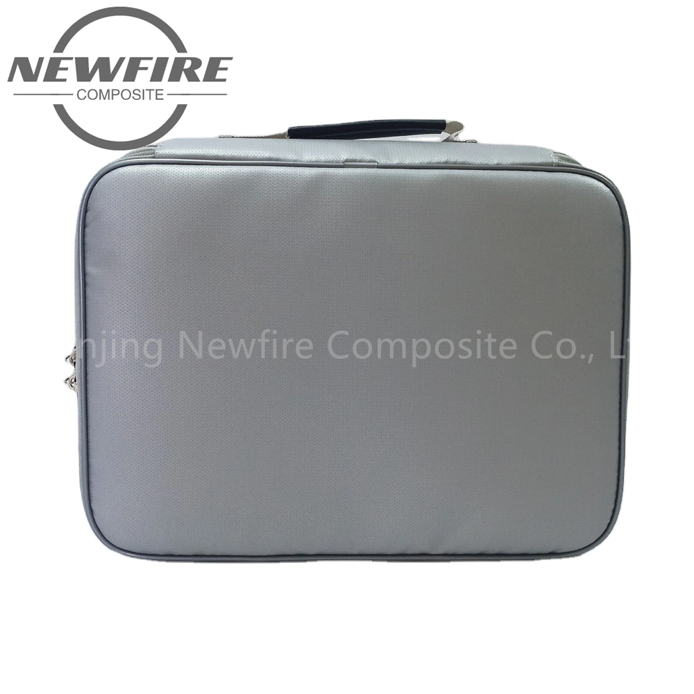 Wholesale/Supplier Fireproof File Storage Bag with Customs Lock Waterproof Double-Layer Document Bag