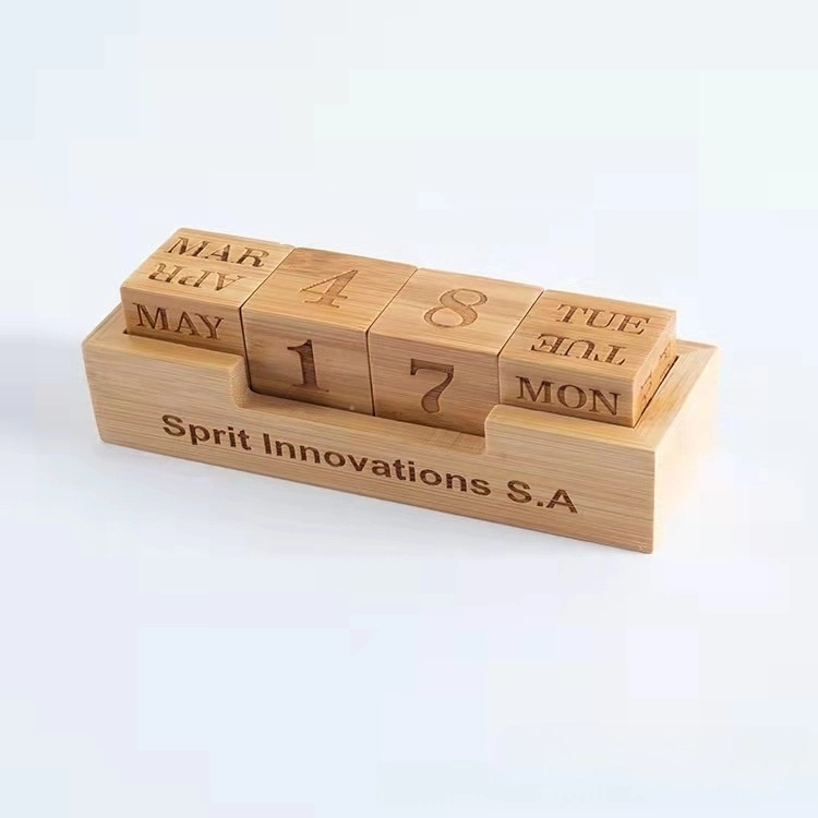 Creative Gift Wooden Desk Calendar Office Decoration Item