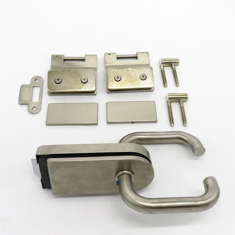 Home Hotel Bathroom Frameless Glass Door Double Lock Stainless Steel Glass Door Latch 8~12mm Sliding Glass Door Lock