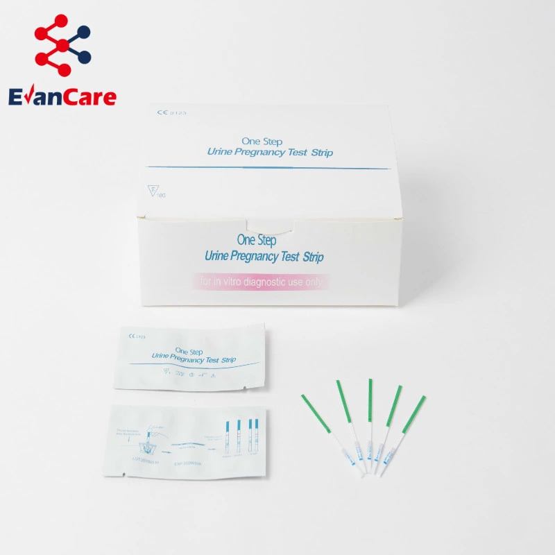 Evancare CE 510K Zulassung OEM One Step Home Uringebrauch HCG-Teststreifen für die Schwangerschaftszeit