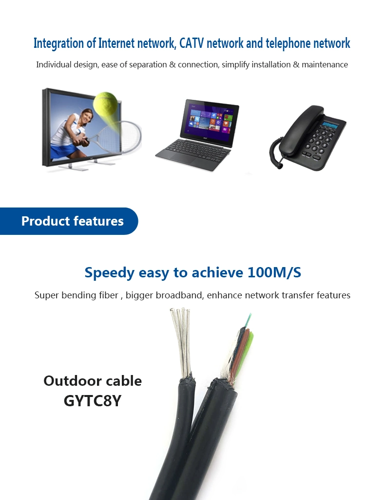 FTTH Self-Supporting Fiber Optic Cable in Bulk Stock