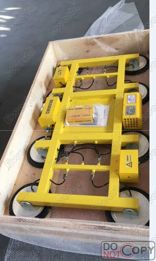 Finely Processed 800 Kg 8 Suckers Electricity Glass Vacuum Lifter