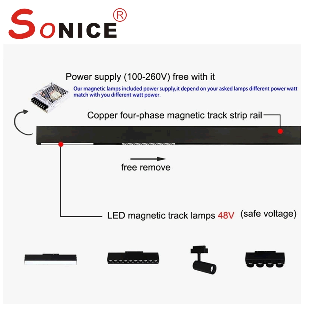 20ty806g12W Luz de pista magnética LED de aluminio