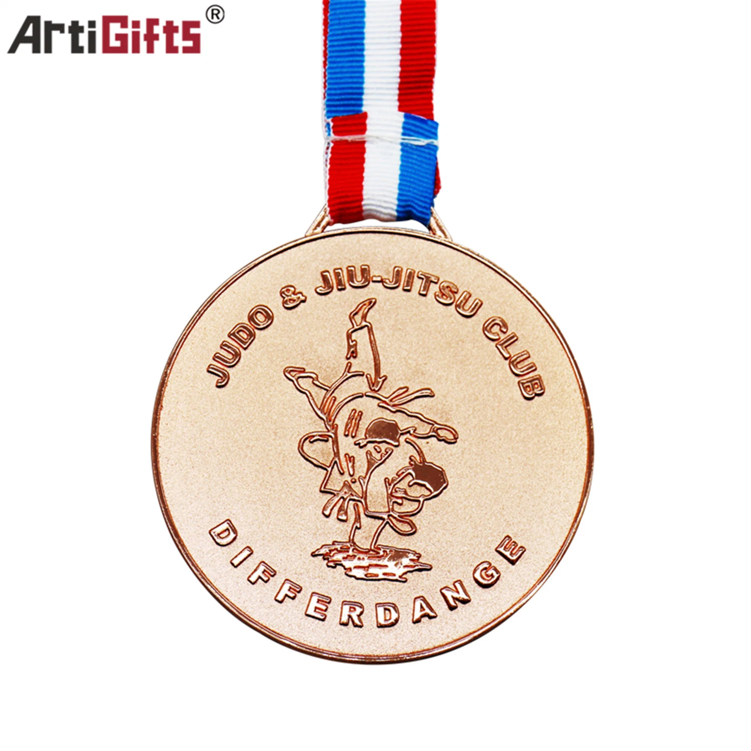 Most Popular Custom Souvenir Gift Metal Sport Trophy Medal with Ribbon