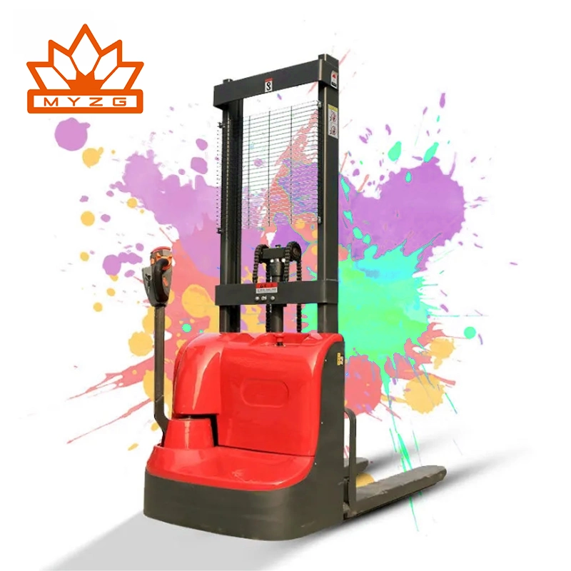 New 1.5 Ton Rider Type Narrow Aisle Electric Pallet Stacker Forklift