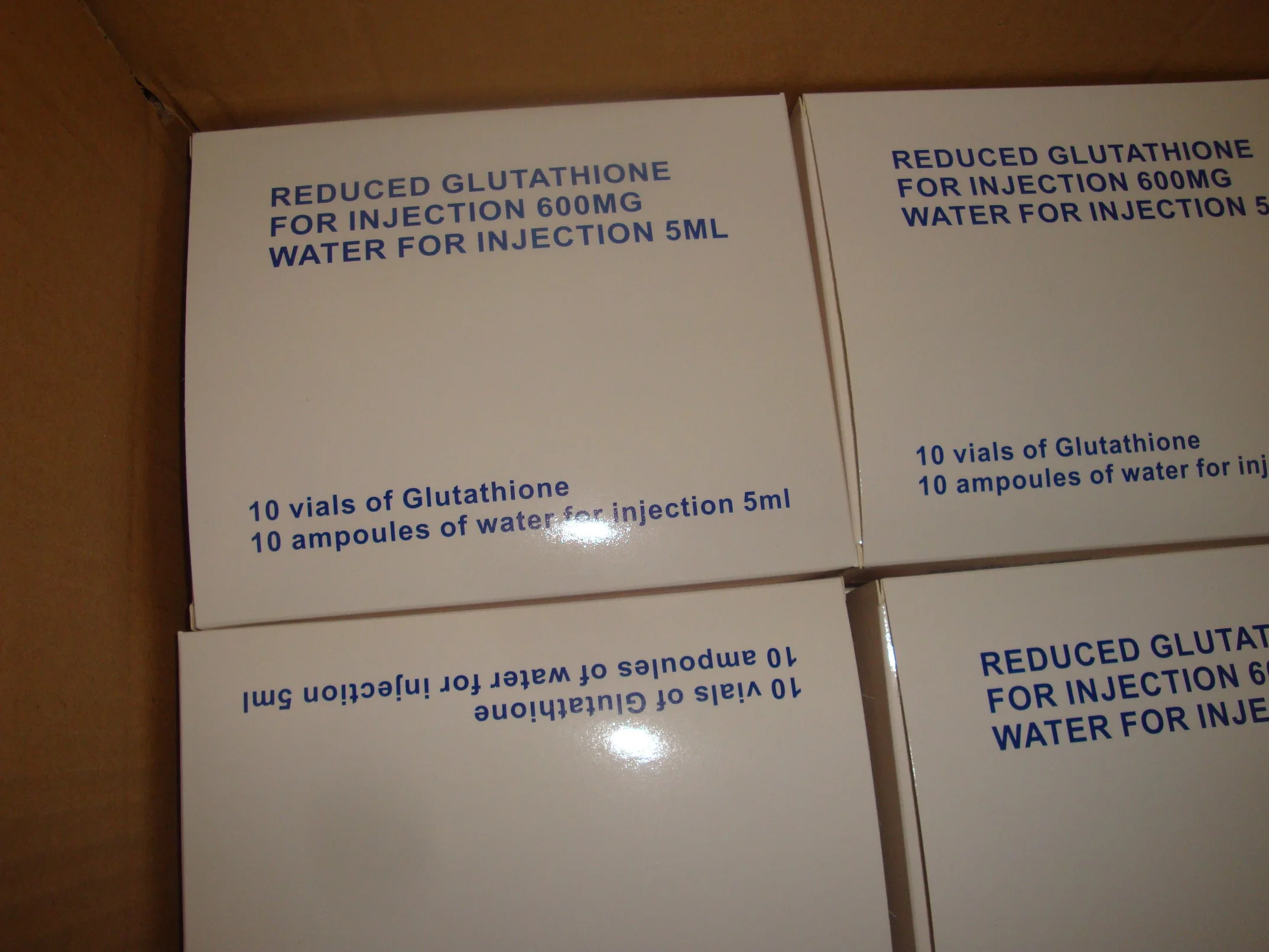 Le glutathion 600mg de poudre lyophilisée pour injection et de la GSH Blanchissant antivieillissement Wiith la meilleure qualité