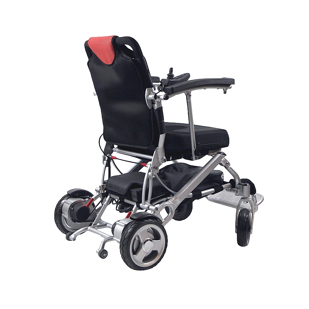 Silla de ruedas eléctrica plegable, de control remoto y portátil de alta calidad para personas mayores con discapacidades