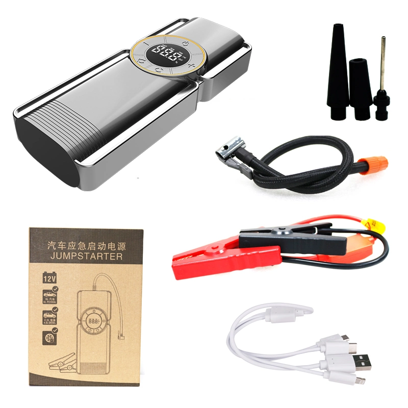 Universal 12V 8000mAh Portable Digital Car Jump Starter with Tire Inflator Air Compressor