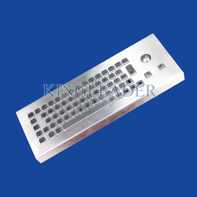 Mini Desktop Stainless Steel Keyboard with Trackball