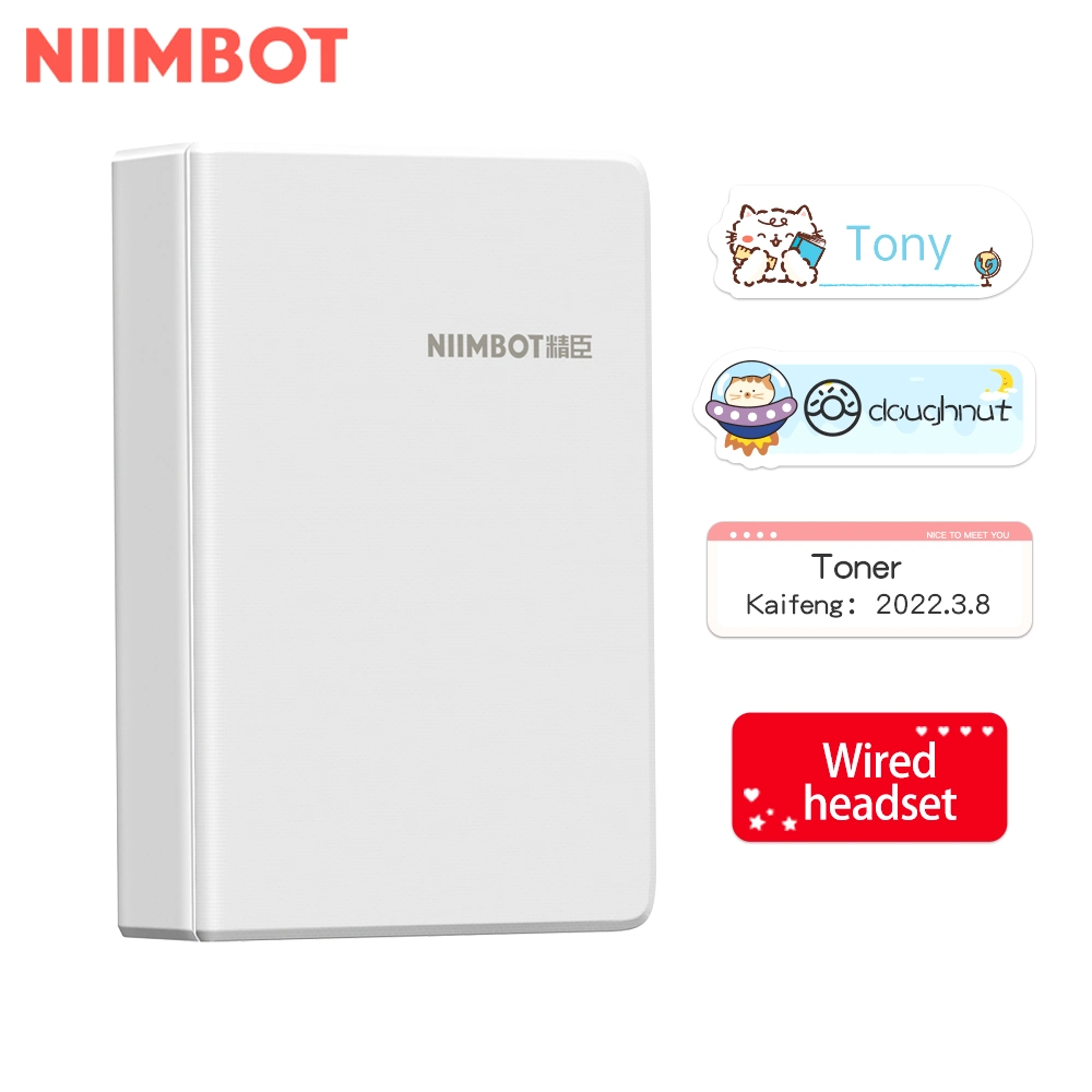 Niimbot Concise Style Label Printer Machine Thermal Transfer Label Printer with Cutter