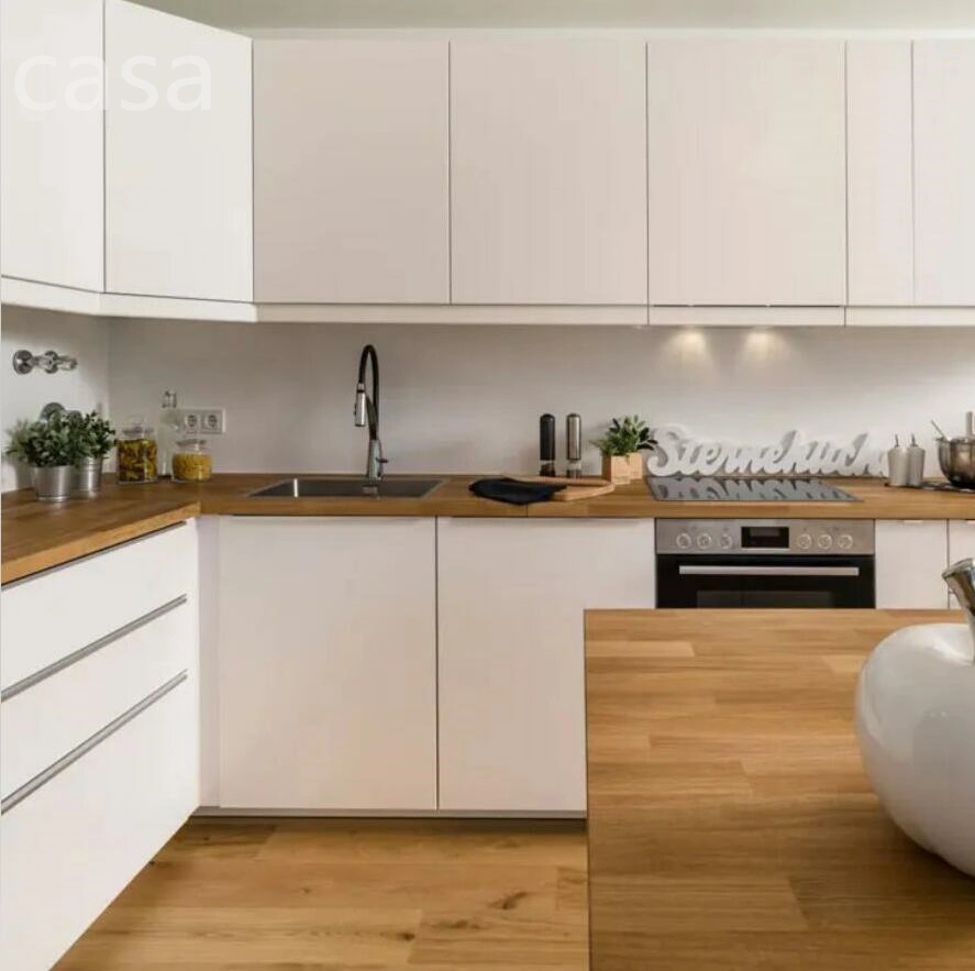 Hot Selling White Gloss Lacqur Modern Kitchen design Custom Pantry Cupboards Home Furniture