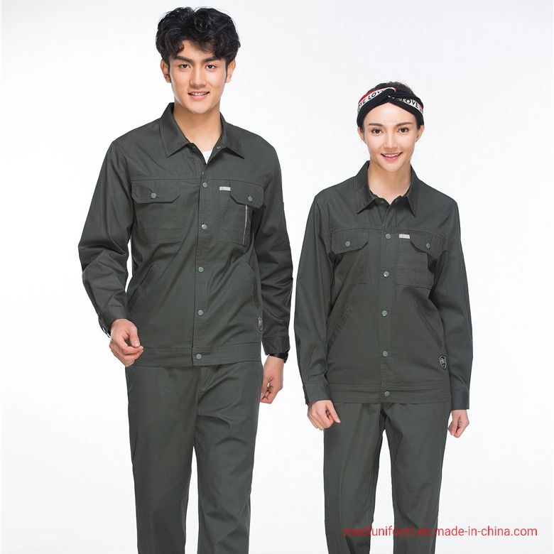 Conjunto de trabalho de cor verde Jeep confortável uniforme de algodão