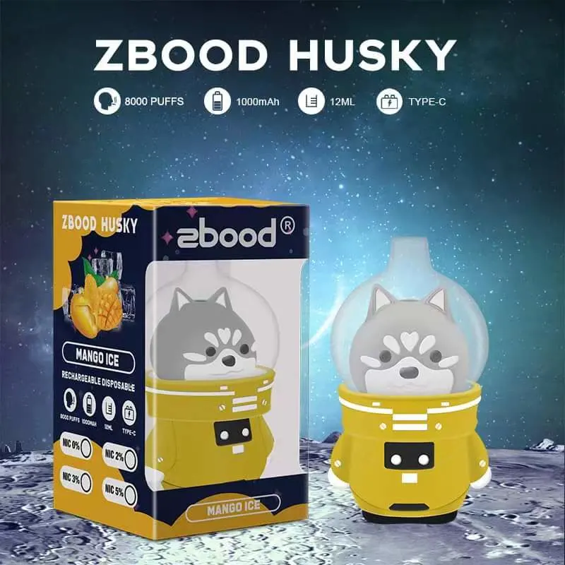 Fast Shipping Wholesale/Supplier Electronic Cigarettes Zbood Husky 8000 Puffs 12ml 1000mAh Rechargeable Disposable/Chargeable Vape Pod