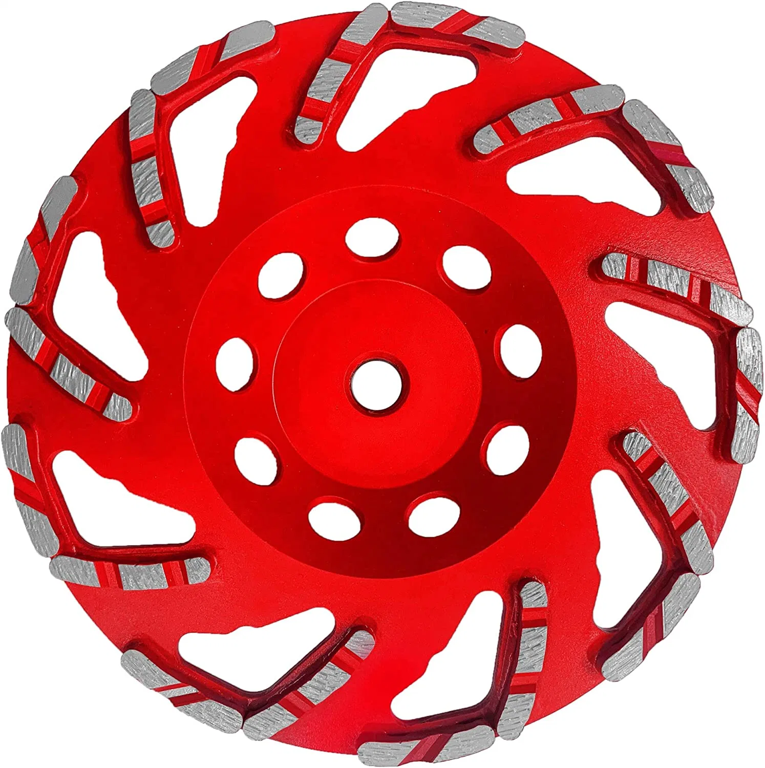 7 in. X 5/8"-11 in. T Segmented Super Agressive Mastic Epoxy Thinset Screed Coating Remove Diamond Cup Wheel, No Loose Concrete Grinding Wheel, Diamond Grinding