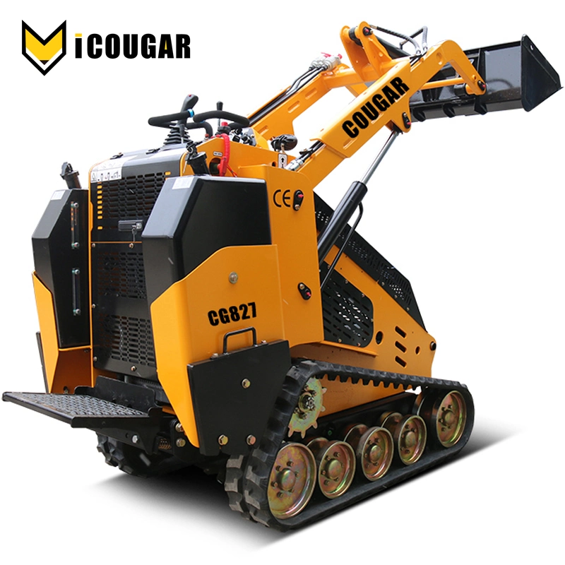 Cargadora compacta de cadenas Mini Cougar Cg827 con minitrencher