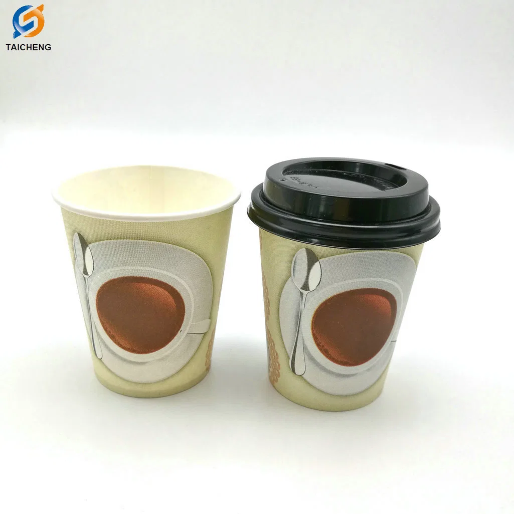 Eco Compostable Biodegradable PLA Bamboo Fiber Coffee Disposable Single Wall Paper Cup