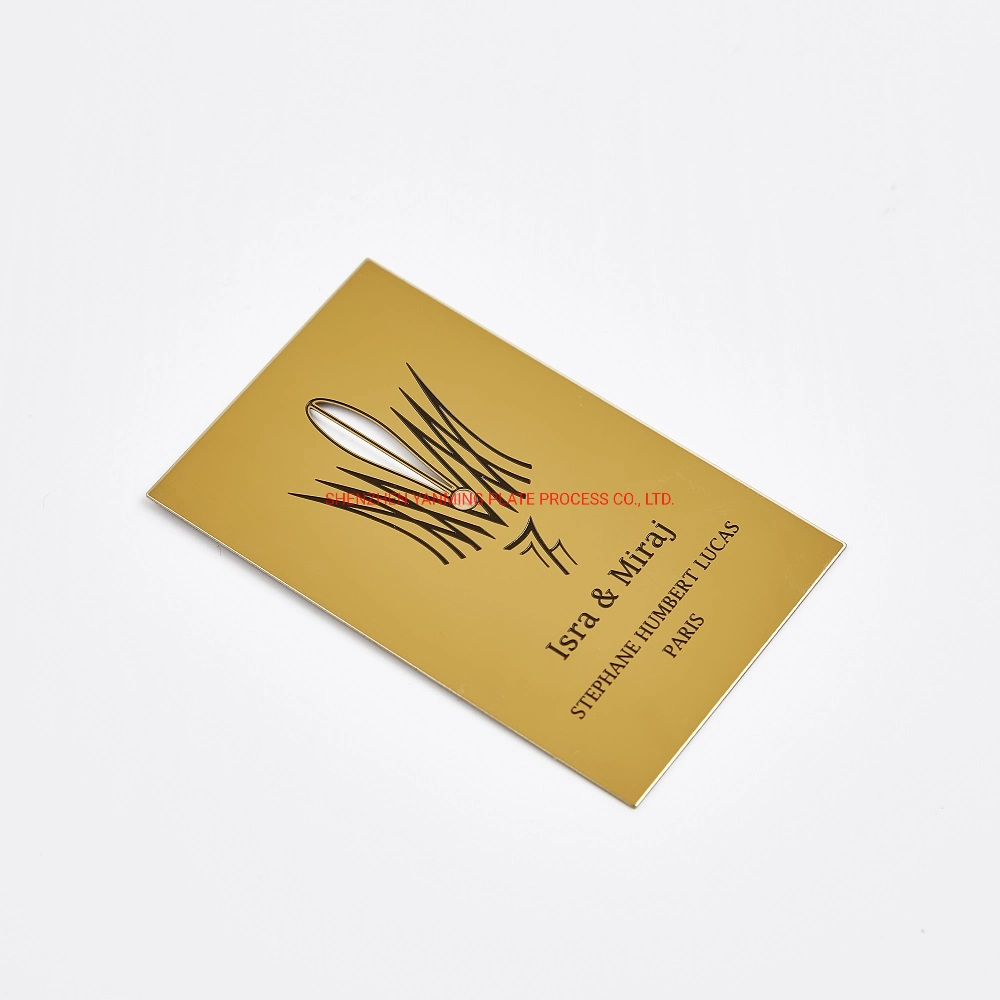 Aluminium Card Name Plate Metal Label for Mechanical Equipment