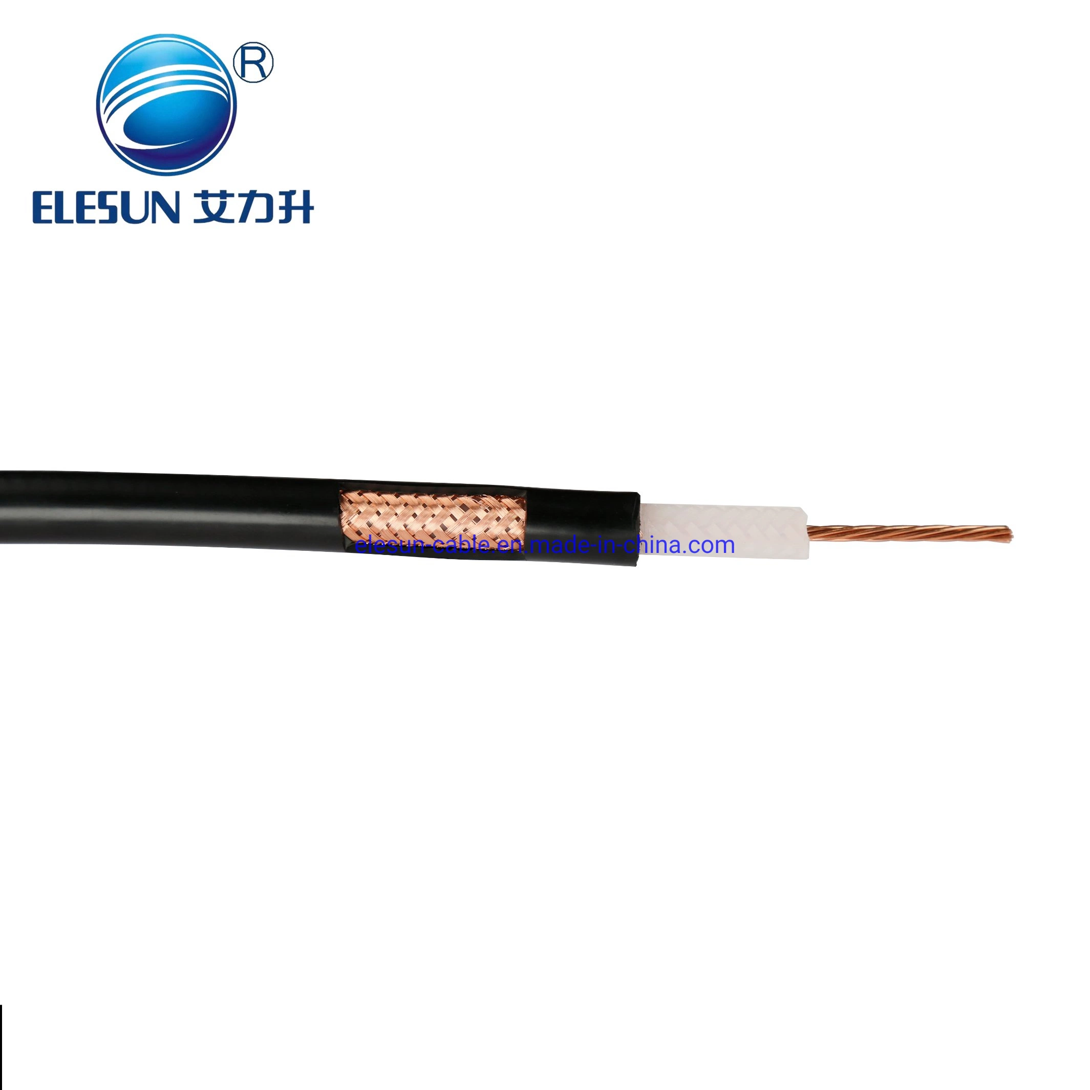 Bajas pérdidas de 50 ohmios RG213 Cable coaxial de telecomunicaciones