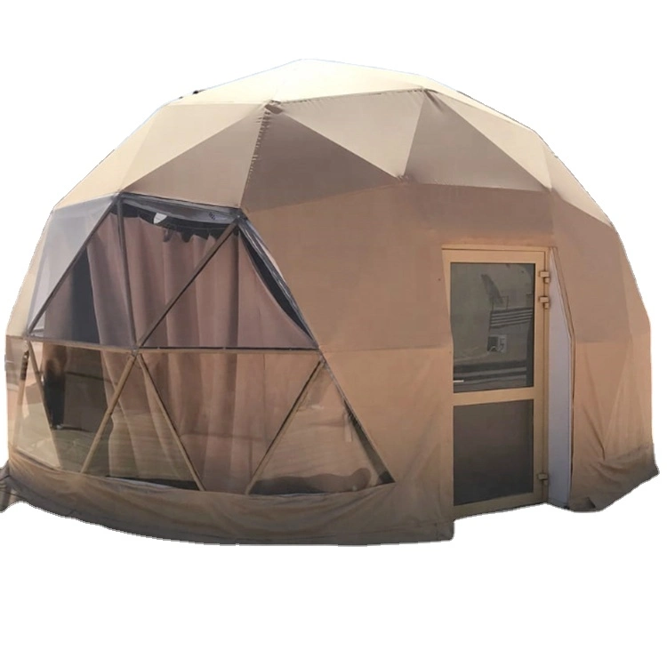 Good Quality Outdoor Hotel Resort PVC Leisure Round Canvas Glamping Dome Tent