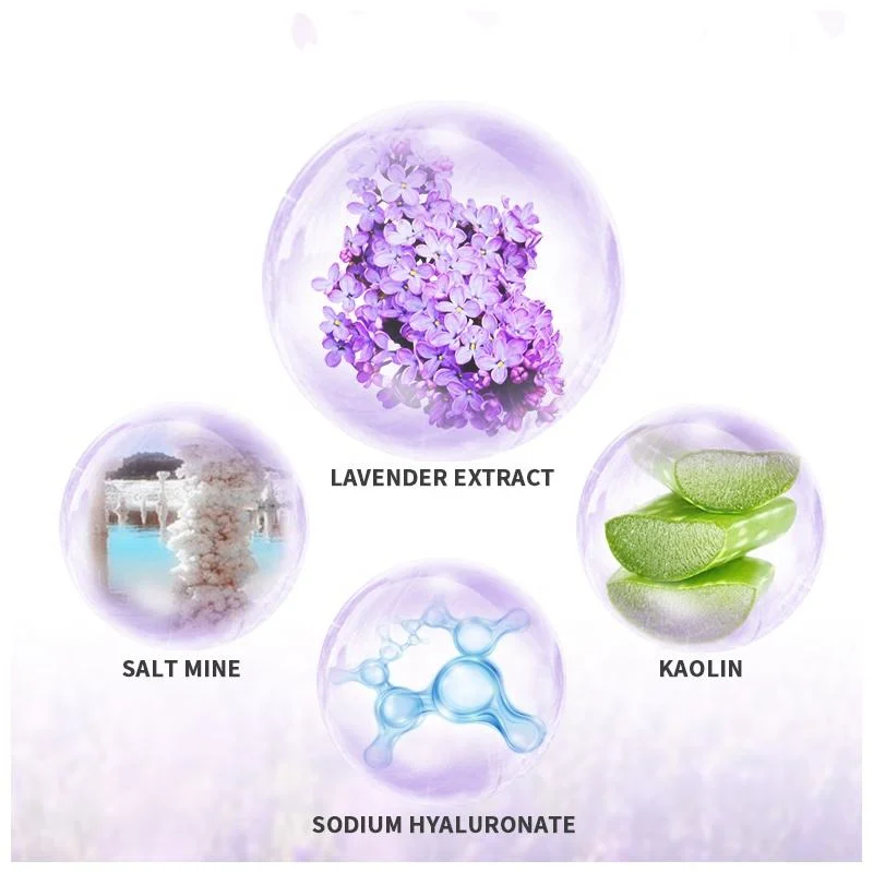 Beauté cosmétiques soins des pieds 4 en 1 Lavender Crystal foot Masque crème gommage Exfoliant pied Jelly Pedicure SPA Kit