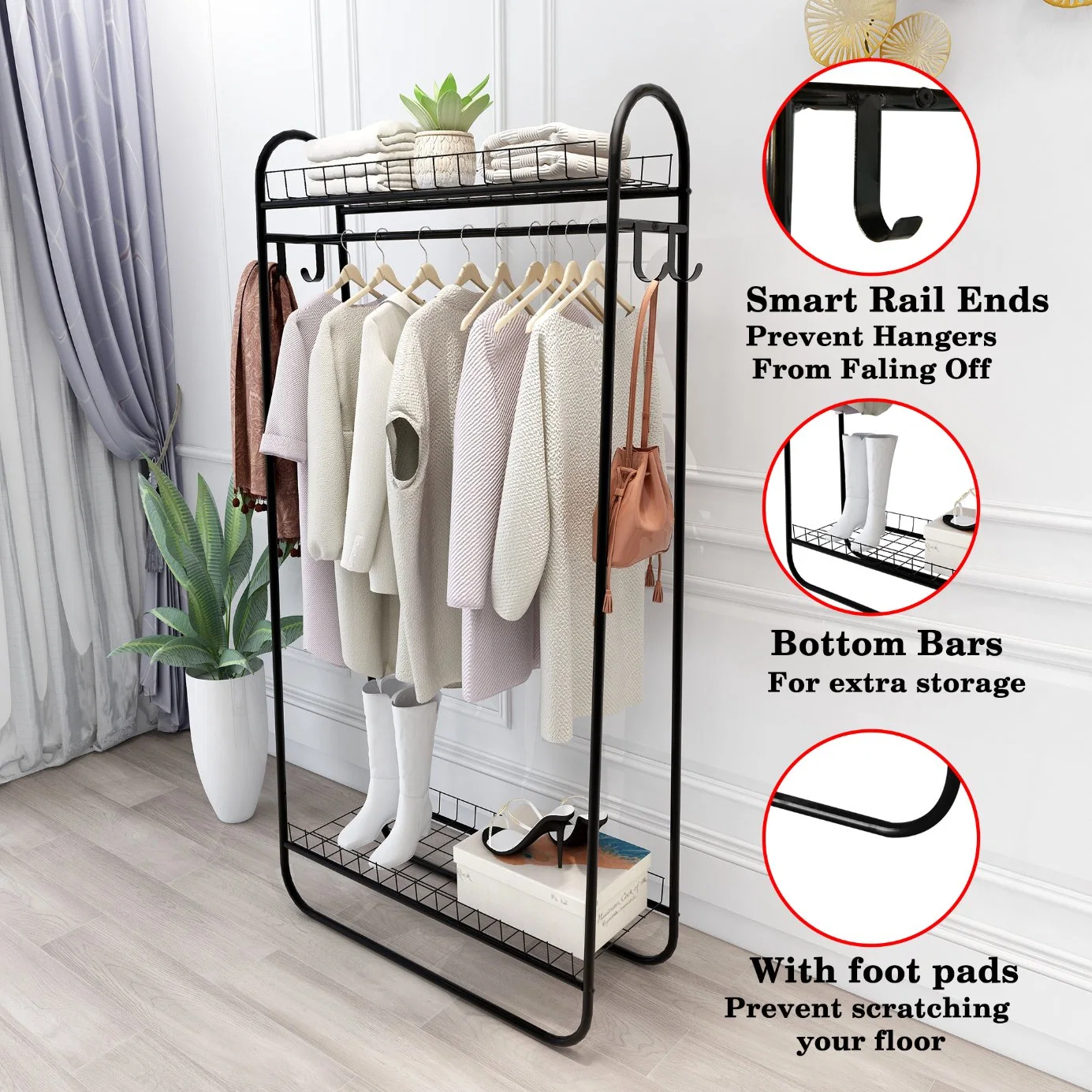 عرض الملابس متجر البيع بالتجزئة الملابس متجر Garment Rack Display Rack