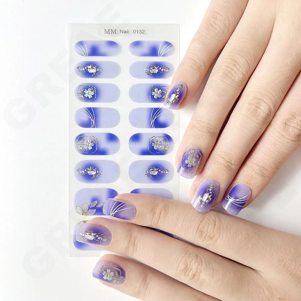 Venta caliente Nail Wraps seguros y respetuosos del medio ambiente Nail Art pegatinas personalizadas