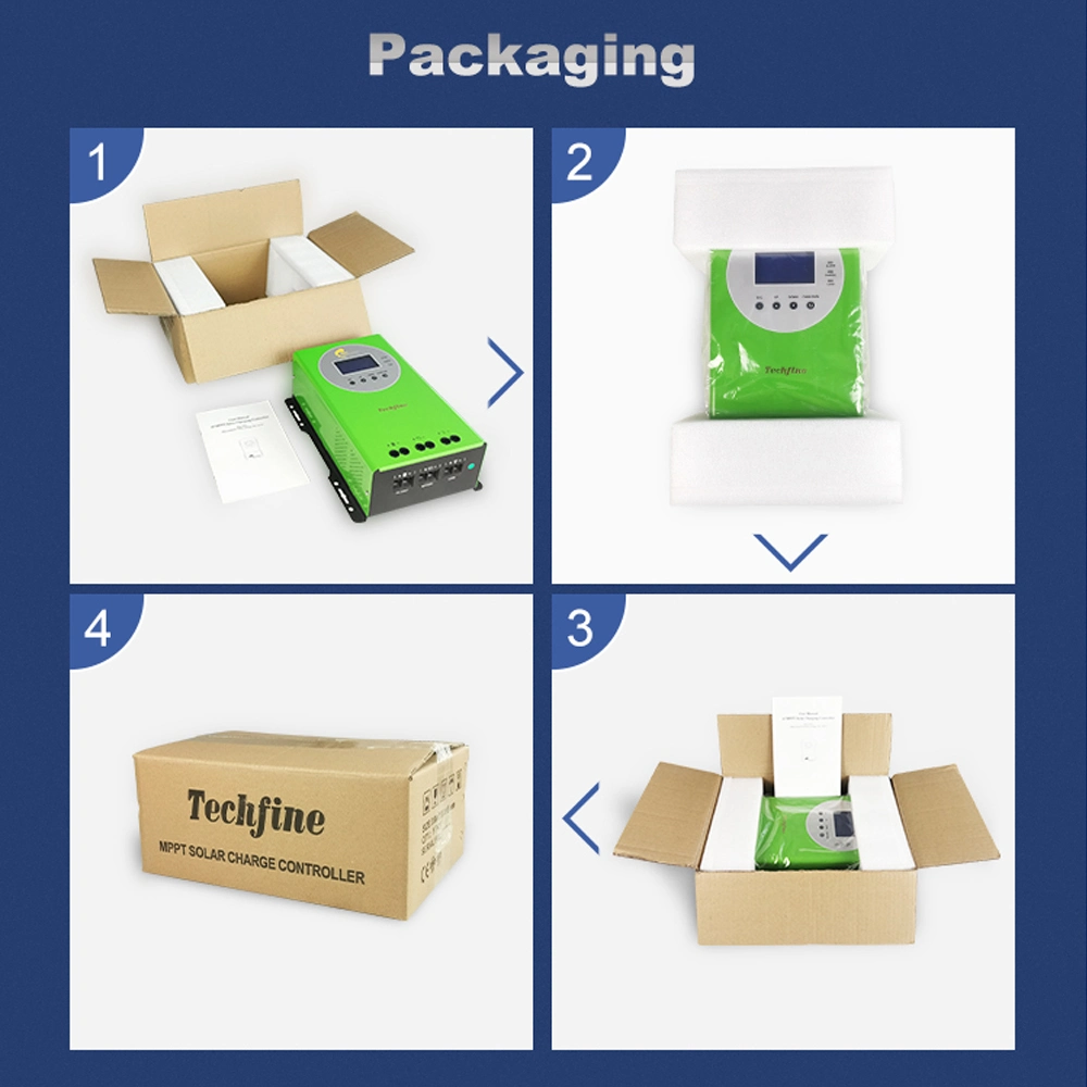 Techfine 40A MPPT Solar Charger Controller with Smart LCD Display