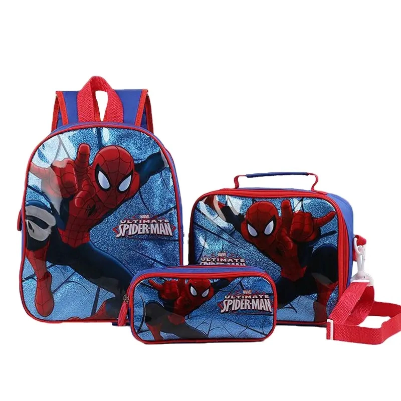 Spider Man School Bag Lunch Bag Pencil Case for Kids Schoolbag