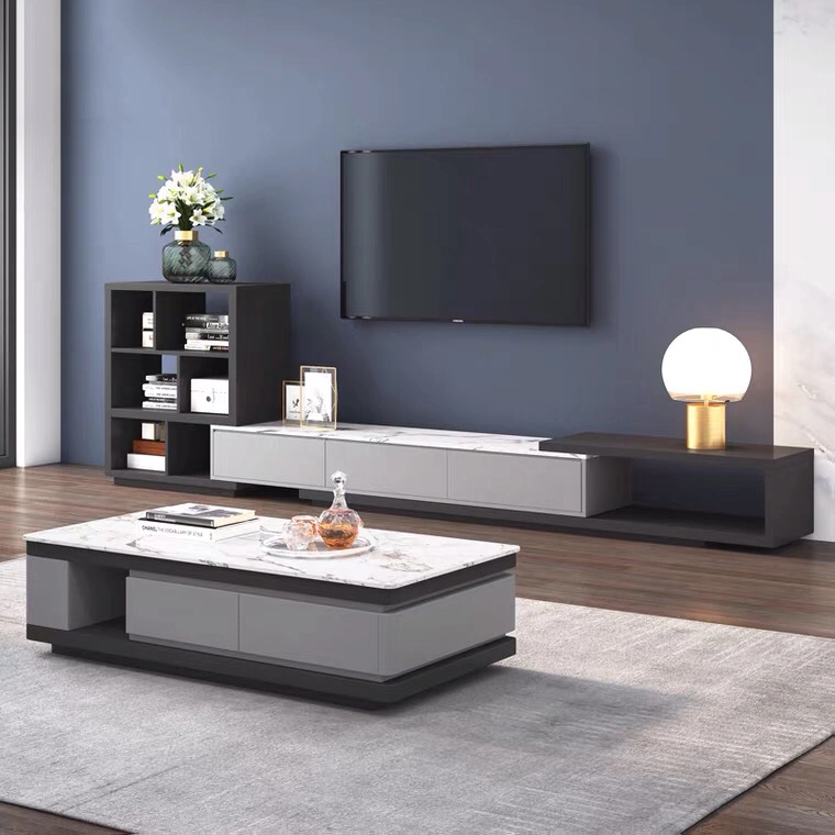 Einfache Kombination Wohnzimmer Holz modernen Couchtisch TV-Ständer