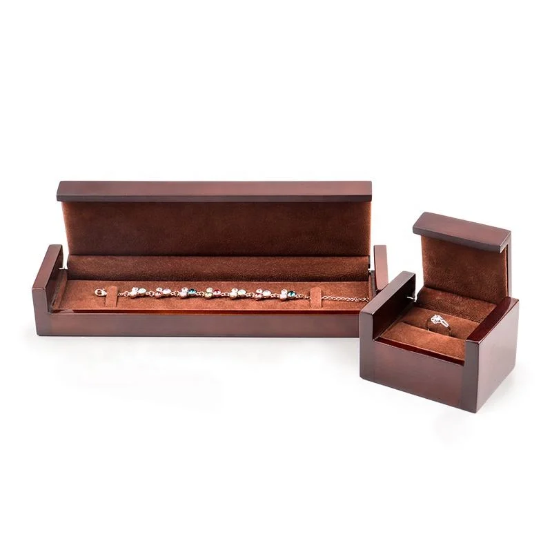 Custom Gift Packaging with Logo Wooden Jewelry Box for Brand Jewelry Gift Box