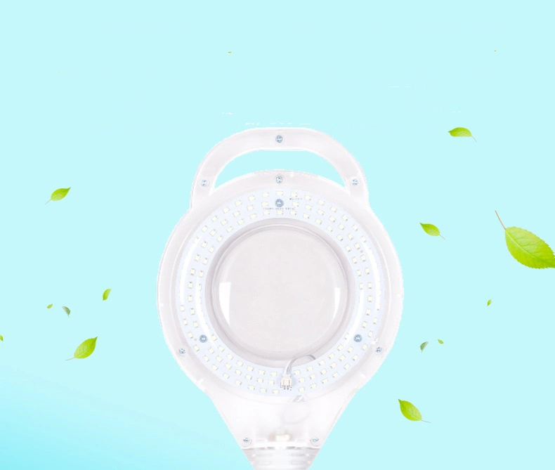 Beauty LED Cool Light for Skincare Eyelash Extension Aesthetics Salon 5X 8X 10X Magnifier Glass Floor Magnifying Lamp