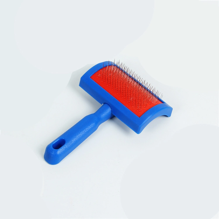 Cepillo de Pet sin dolor Deshedding de Pet Removedor de Cabello de Gato Acero inoxidable Cepillo de plástico de perro Slicker cepillo