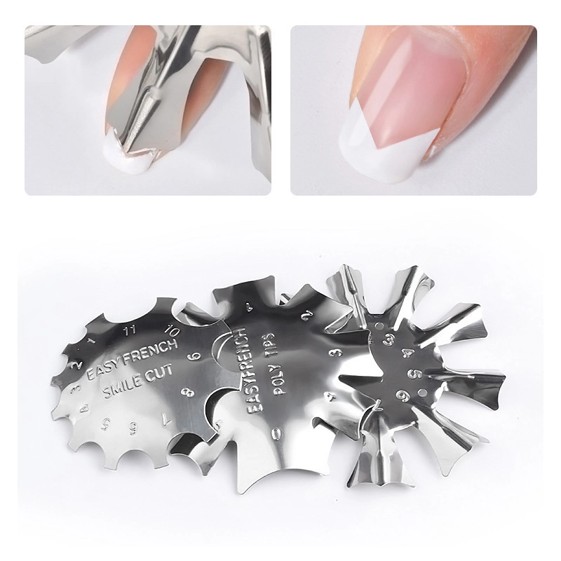 El borde de la línea francesa de alta calidad Nail Clippers útil del molde de forma de sonrisa recortador de estilismo de uñas Manicura Deslizador estilo herramienta