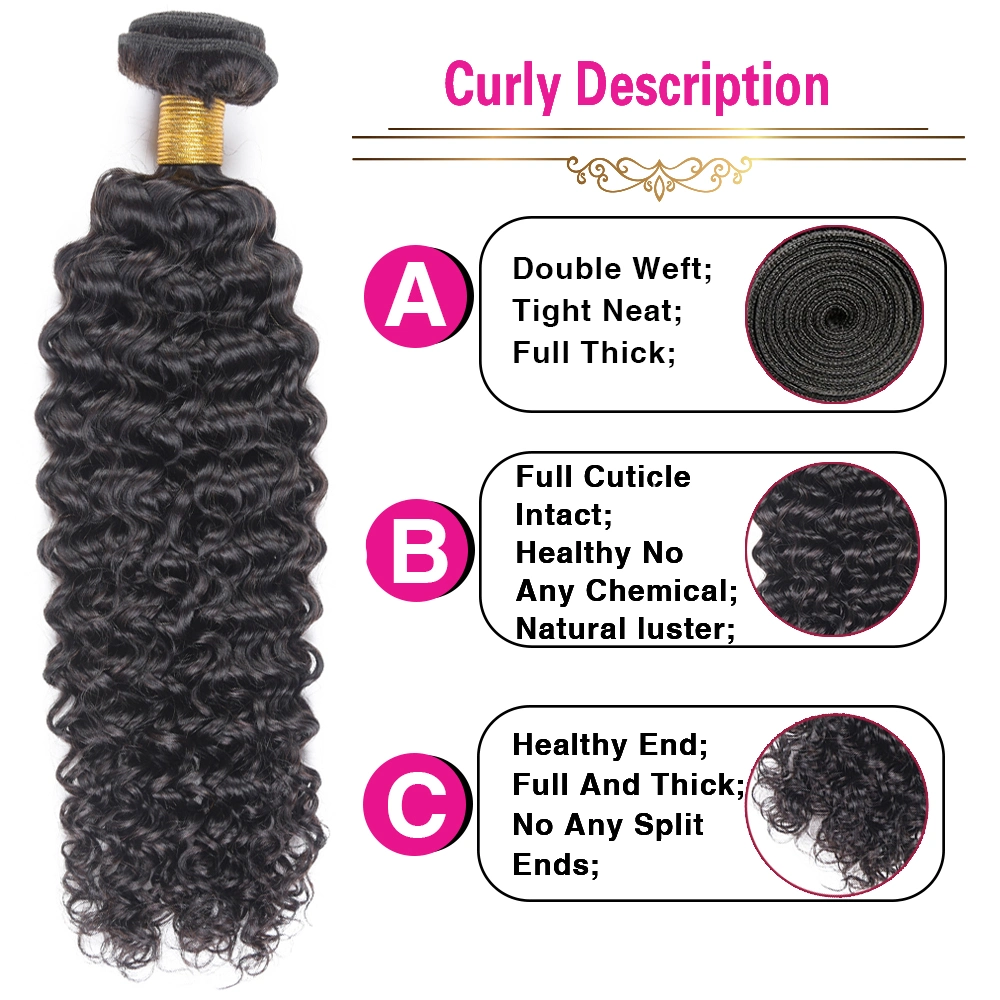 Brasilianische Vingin Human Hair Bundles Kinky Curly Human Hair Weft