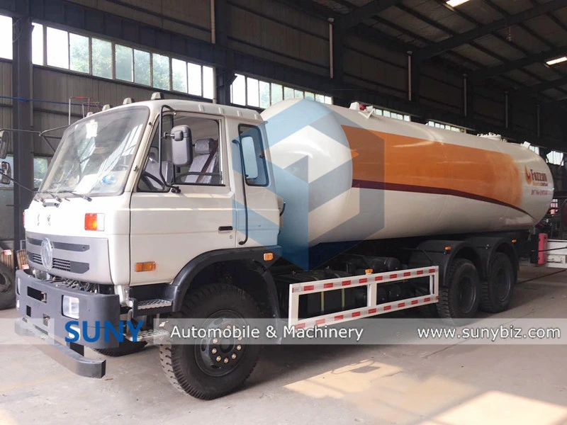 LPG Tank Load 20cbm with Gas Filling Equipment Dongfeng 210HP 6X4 LPG Tanker Truck