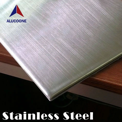 Alucoone Brushed Finish Stainless Steel Composite Panel for Escalator and Elevator Cladding