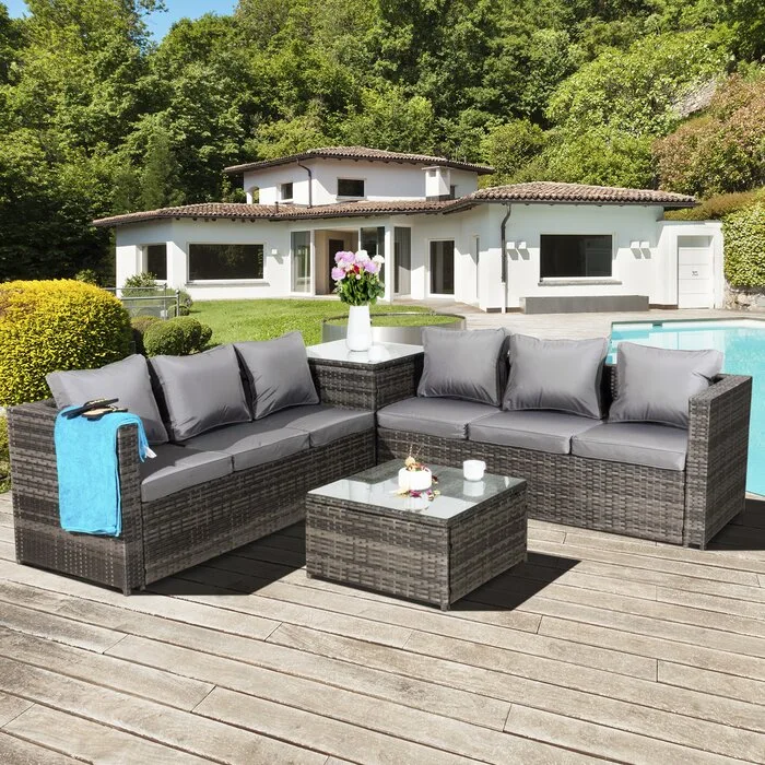 Beliebte New Design Garten PE Rattan Möbel Villa Rattan Stuhl Sofa