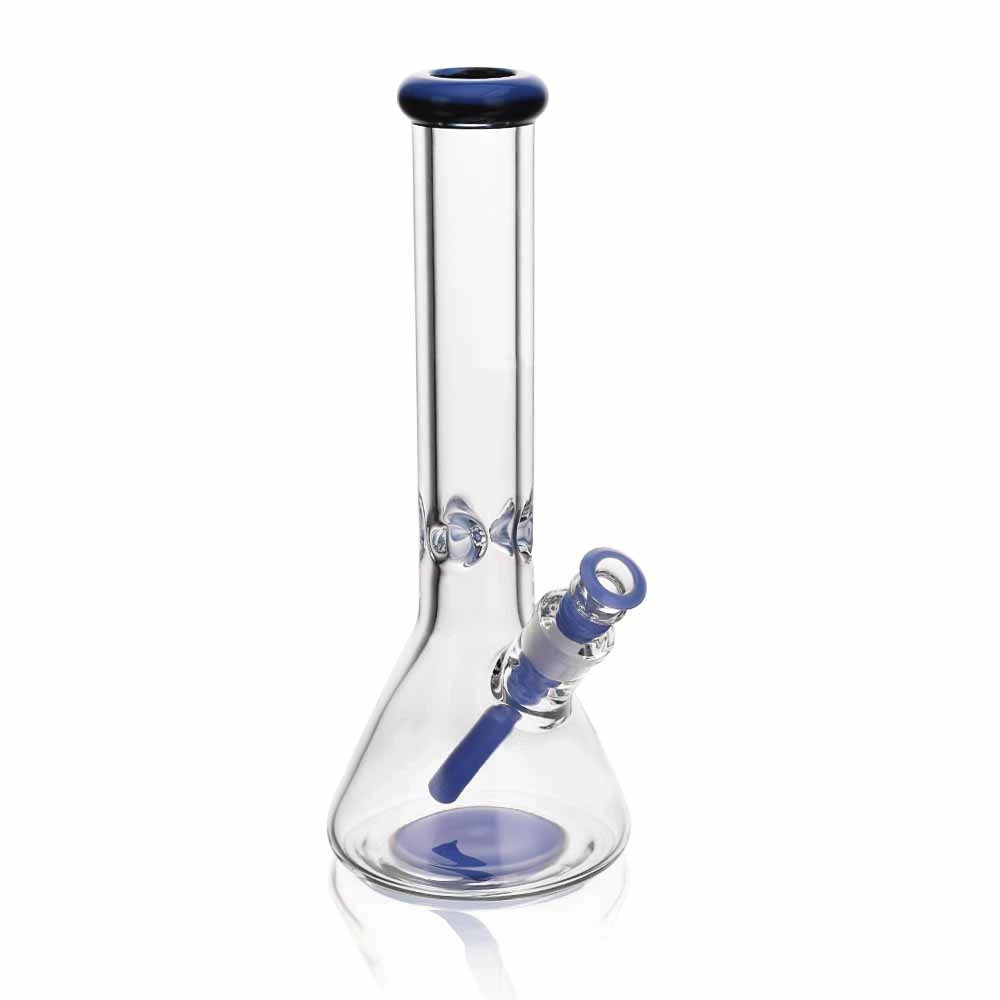 Esigo Wholesale/Supplier 9mm" Color lima 14 vidrio muy grueso fumar Pipe Hookah Beaker de vidrio de agua pipa con Color que coincide Downstem y Bowl