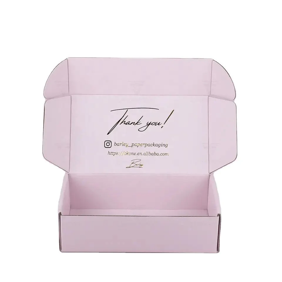 La promoción de embalaje caja de envío de mailing corrugado lenceria ropa Caja de regalo con logo personalizado