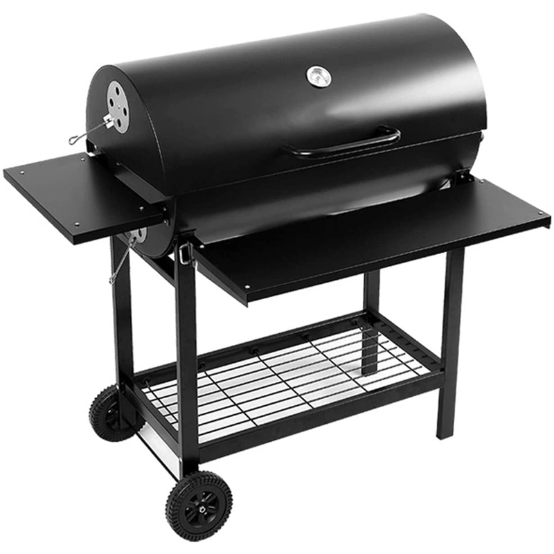 Outdoor Backyard Trolley Cooking Barbecue Charcoal Barrel BBQ Grill