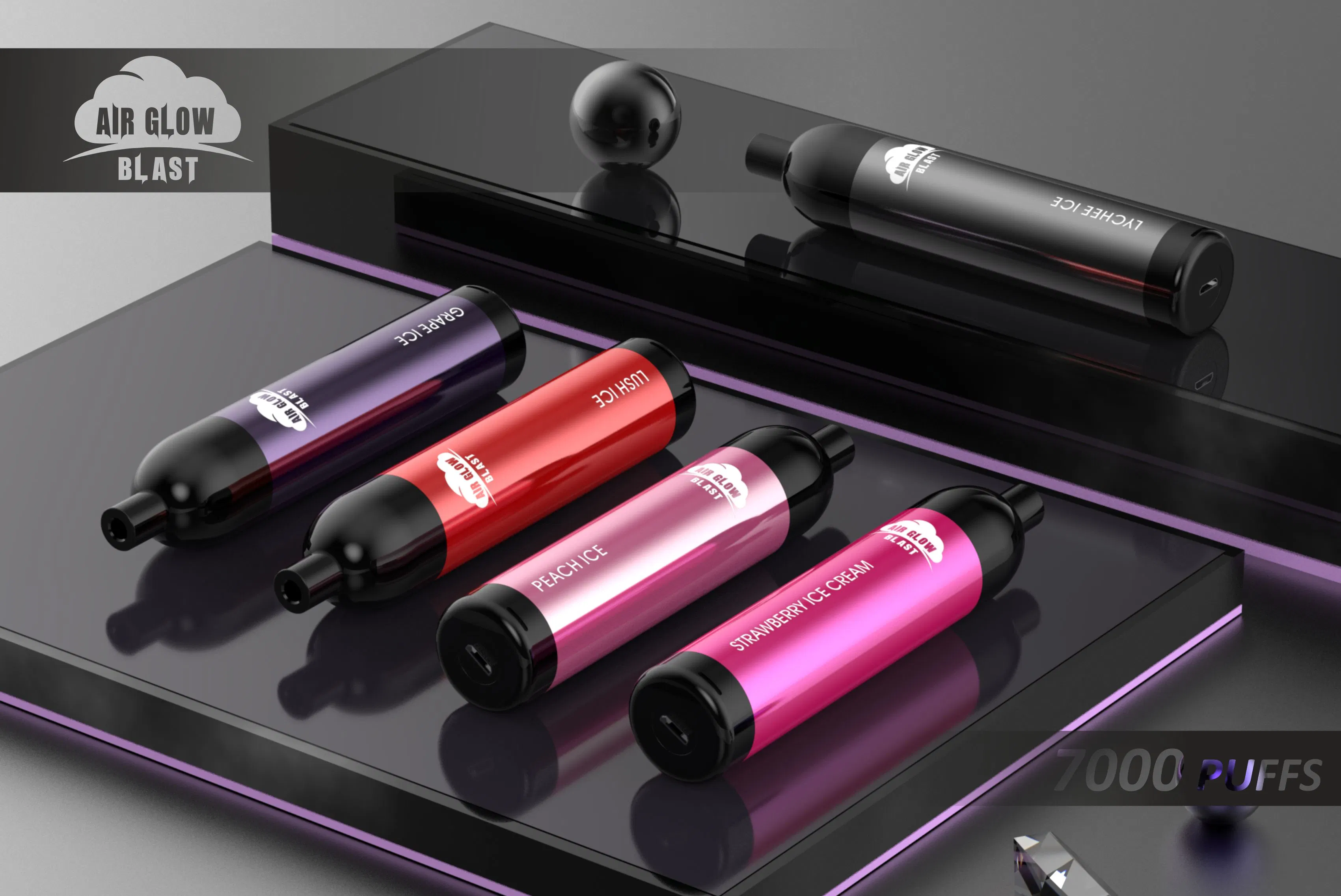 Rechargeable personnalisée de la marque d'E-Cig la fabrication de bougies d'air blast fournisseur électronique 7000bouffée Vape Pod jetables