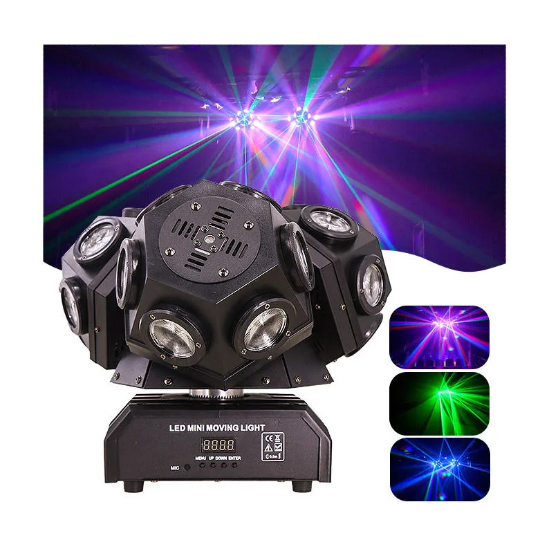 3 Heads Light 18PCS 10W RGBW Beam Moving Laser Light