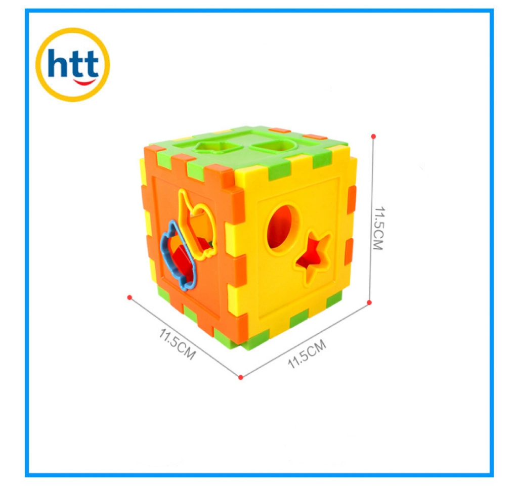 Bloque de cubos de plástico al por mayor Puzzle Juego de Clasificación Juguetes bloques de construcción Juguetes niños regalos