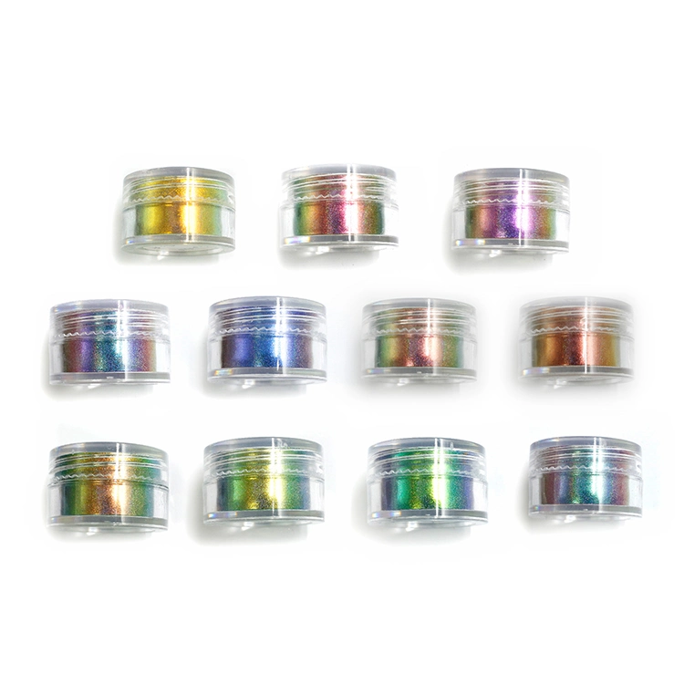 Cromo Color Cambio pigmentos polvo holográfico cromo para cuerpo de cara Sombra ocular