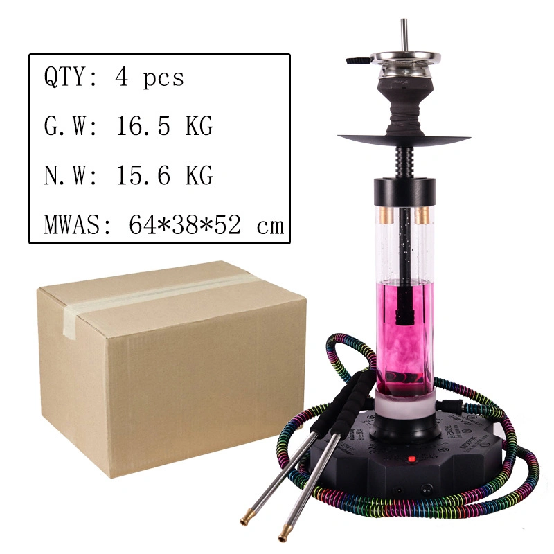 Luxury LED Light 2 Horse Drink Atmosphere Party Hookah for Shisha Lounge